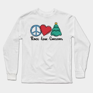 Peace Love Christmas Trio Long Sleeve T-Shirt